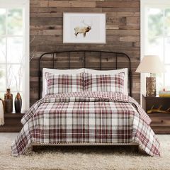 Rustic Tartan Plaid Quilt and Shams Set