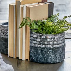 Rustic Terracotta Bookend Utensil Holder