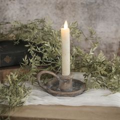 Rustic Terracotta Taper Candle Holder Set of 2