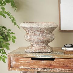 Rustic Textured Ceramic Urn Vase