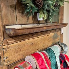 Rustic Wall Ribbon Display Tray