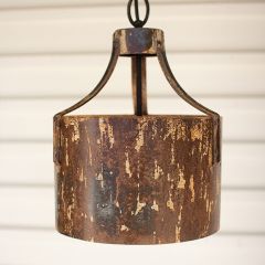 Rustic Weathered Metal Pendant Light