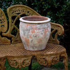 Rustic Weathered Olive Pot Planter