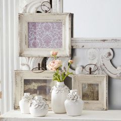 Rustic White Wood Frames Set of 3