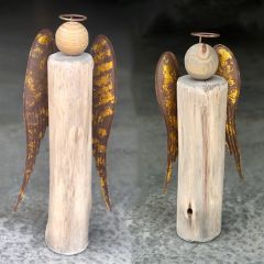 Rustic Wood Angel Figure