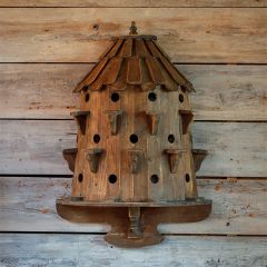 Rustic Wood Birdhouse Tower