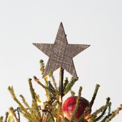 Rustic Wood Christmas Star Tree Topper