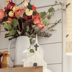 Rustic Wood Church Table Accent Set of 2