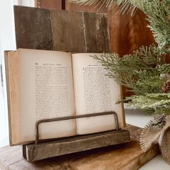 Rustic Wood Cookbook Stand