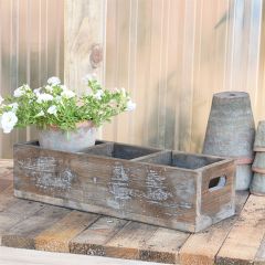 Rustic Wood Divided Box
