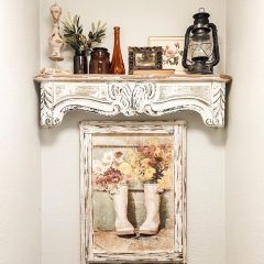 Rustic Wooden Wall Bookshelf