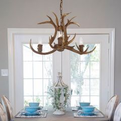 Rustic Woodland Antler Chandelier