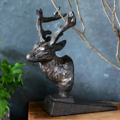 Rustic Woodland Buck Head Door Stop