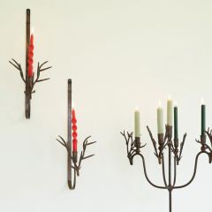 Rustic Woodland Deer Candle Wall Sconce Set of 2