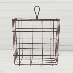 Rusty Finish Wire Basket