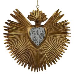 Sacred Milagro Heart With Mirror Ornament