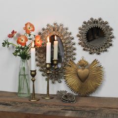 Sacred Milagro Metal Heart Ornament