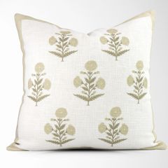 Sage Floral Print Accent Pillow Cover