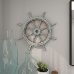 Sailboat Ship Wheel Coastal Wall Decor