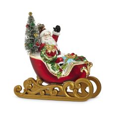 Santa And Sleigh Ornament
