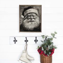 Santa BW Framed Wall Decor
