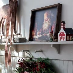 Santa Checking It Twice Horizontal Wall Art