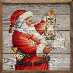Santa Claus Lantern Wall Art