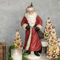 Santa Claus With Satchel Figurine