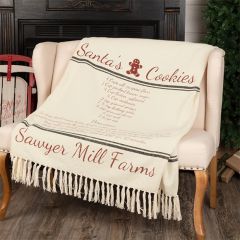 Santa Cookies Holiday Throw Blanket