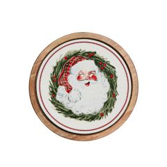 Santa Face Round Trivet