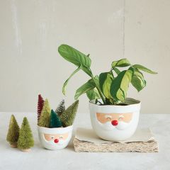 Santa Head Stoneware Mixing Bowl