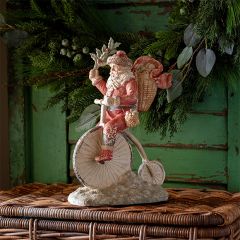 Santa on Bike Christmas Figurine