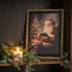 Santa Reading By The Tree Wall Art