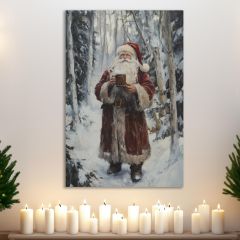Santa's Hot Cocoa Canvas Wall Art