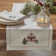 Santa's House Holiday Table Runner