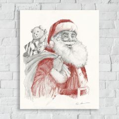 Santa Sketch Wall Art