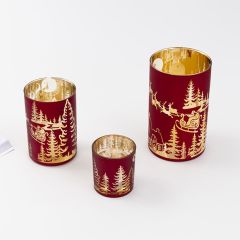 Santa Sleigh Votive Candle Holder