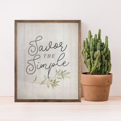 Savor the Simple Framed Wall Art