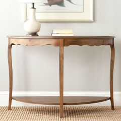 Scalloped Apron Demilune Console