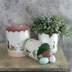 Scalloped Bunny Bucket Set of 3