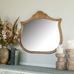 Scalloped Crest Wall Mirror