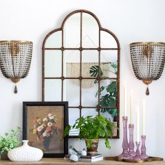 Scalloped Criss Cross Wall Mirror