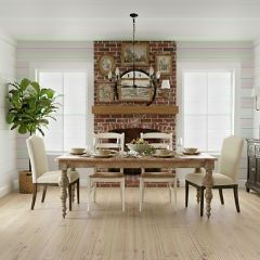 Scalloped Edge Farmhouse Dining Table