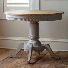 Scalloped Edge Pedestal Dining Table