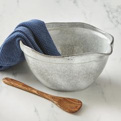 Scalloped Edge Stoneware Batter Bowl