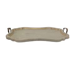 Scalloped Edge Wood Tray