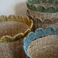 Scalloped Edge Woven Basket