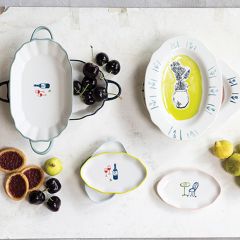 Scalloped Flower Rim Plate Set of 2