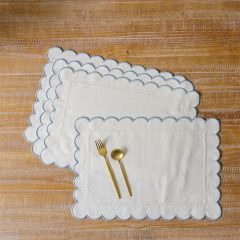 Scalloped Hem Placemat Set of 4