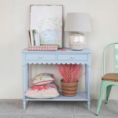 Scalloped Lavender Console Table